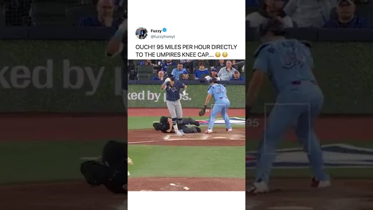 umpire fell over 😭