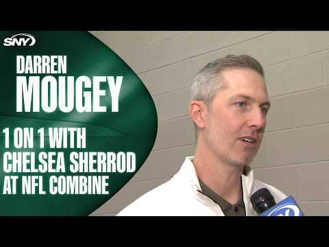 SNY's Chelsea Sherrod catches up with Jets' GM Darren Mougey at the NFL Scouting Combine