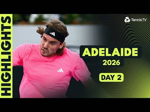 Vukic Takes On Tsitsipas; Machac & Fucsovics Also In Action | Adelaide 2026 Day 2 Highlights
