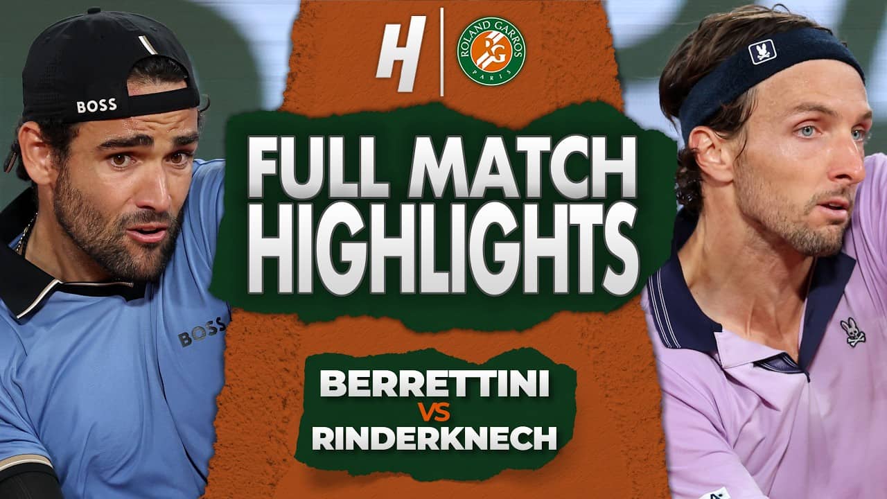 Matteo Berrettini vs Arthur Rinderknech - FULL Match Highlights | Roland Garros 2026