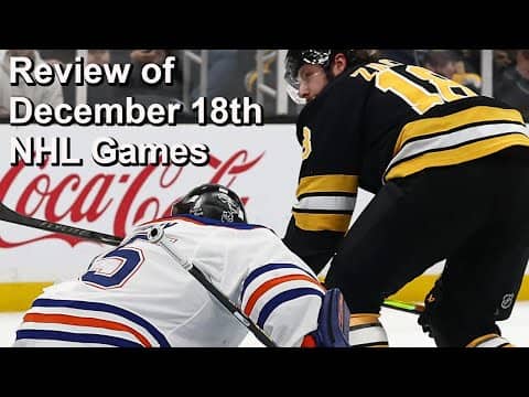 Review of December 18th NHL Games