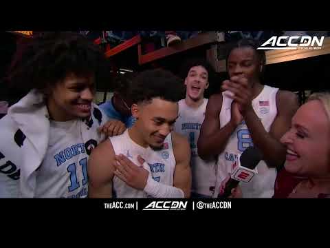 North Carolina's Seth Trimble and Caleb Wilson Postgame Following Win over #4 Duke