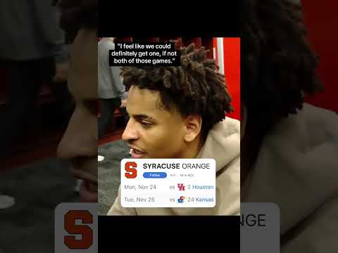Kiyan Anthony is confident about Syracuse vs. Houston & Kansas next week 👀 (via @AshleyWenskTV/X)