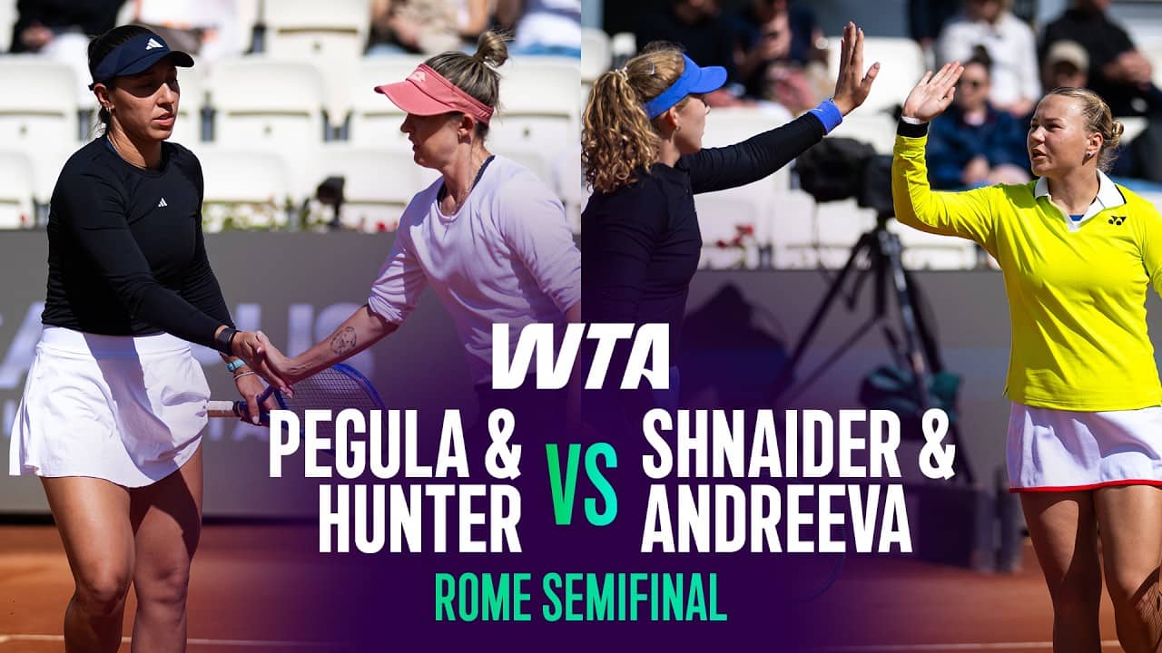 Pegula/Storm vs. Shnaider/Andreeva | 2026 Rome Doubles Semifinal | WTA Match Highlights
