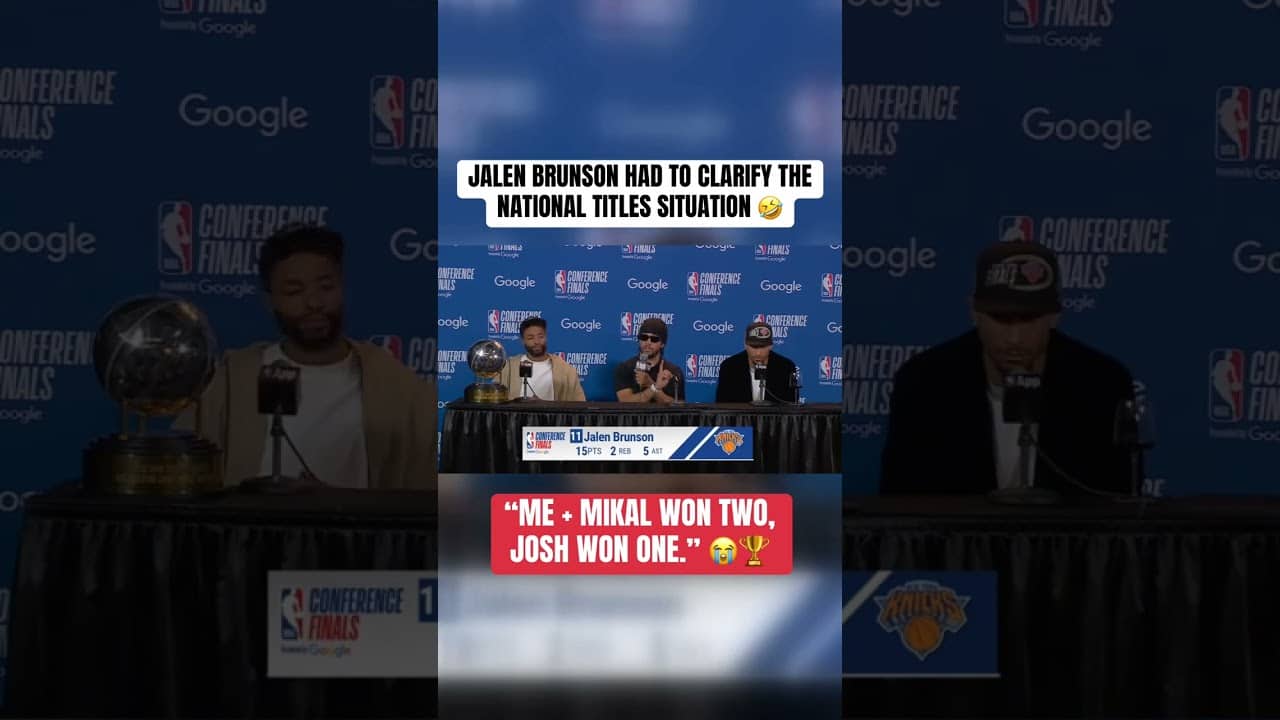 Jalen Brunson had to make sure the reporter got the score right 😂