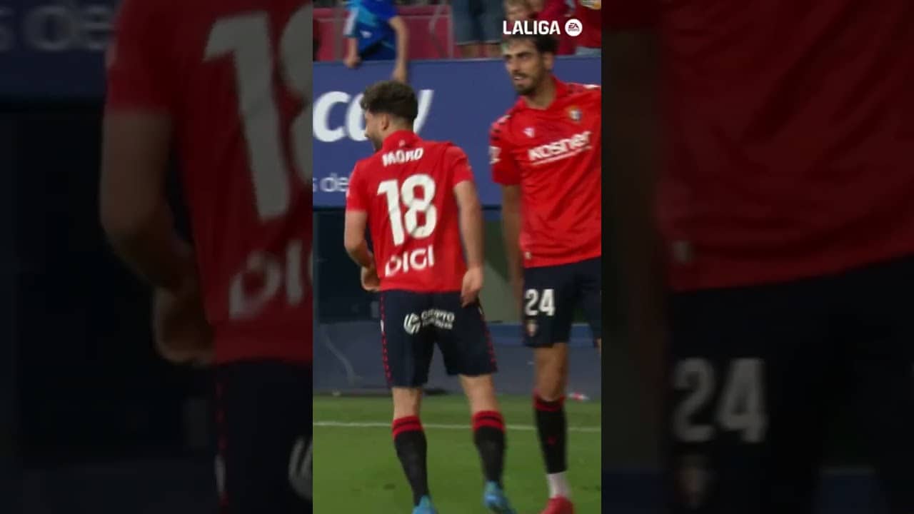 La celebración de Catena al marcar en el 99  y que Osasuna gane al Sevilla #LALIGAHighlights