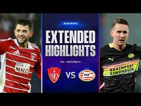 Brest vs. PSV: Extended Highlights | UCL League Phase MD 6 | CBS Sports Golazo