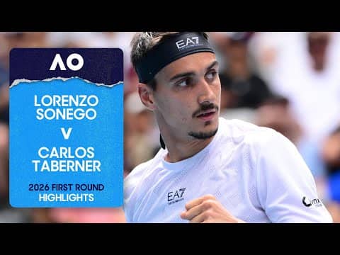 Lorenzo Sonego v Carlos Taberner Highlights | Australian Open 2026 First Round