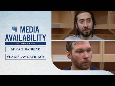 NYR at OTT: Mika Zibanejad & Vladislav Gavrikov Postgame Media Availability | Dec. 4, 2025