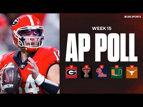 AP Top 25 Poll RELEASED🚨: Georgia jumps to No. 3, Texas A&M drops, ACC race heats up