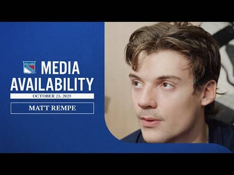 NYR vs SJS: Matt Rempe Pregame Media Availability | Oct. 23, 2025