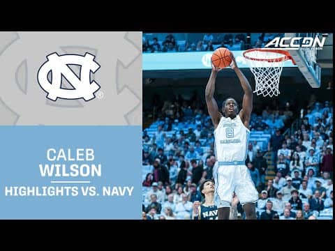 North Carolina's Caleb Wilson Puts In Work On The Midshipmen