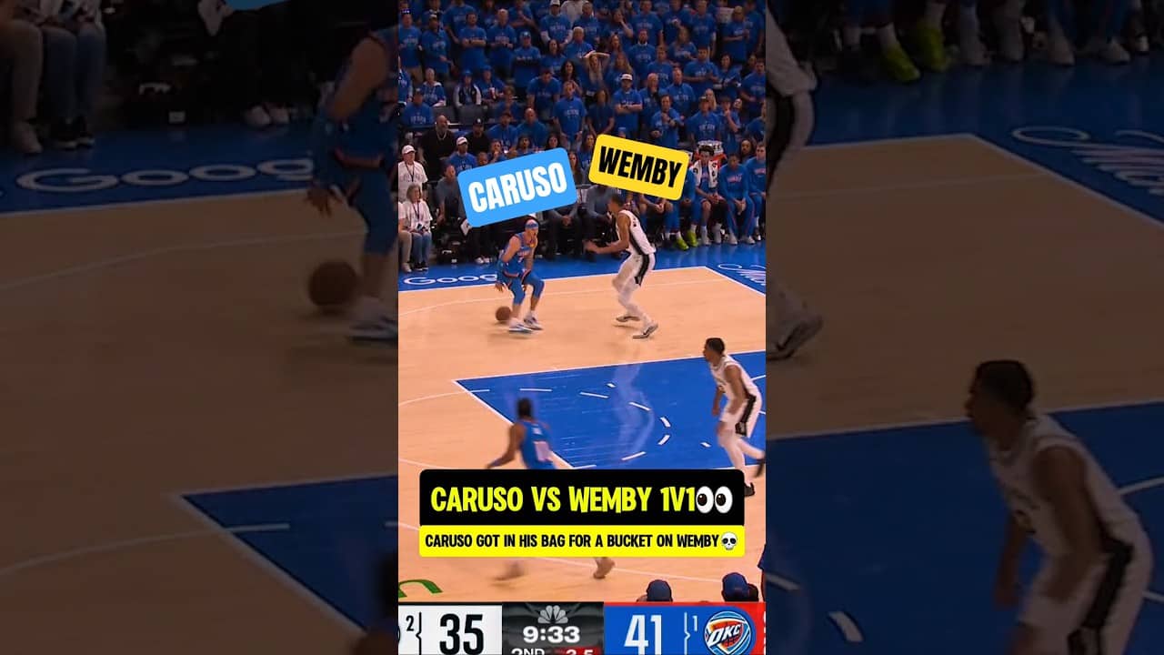 Caruso took Wemby on 1v1👀