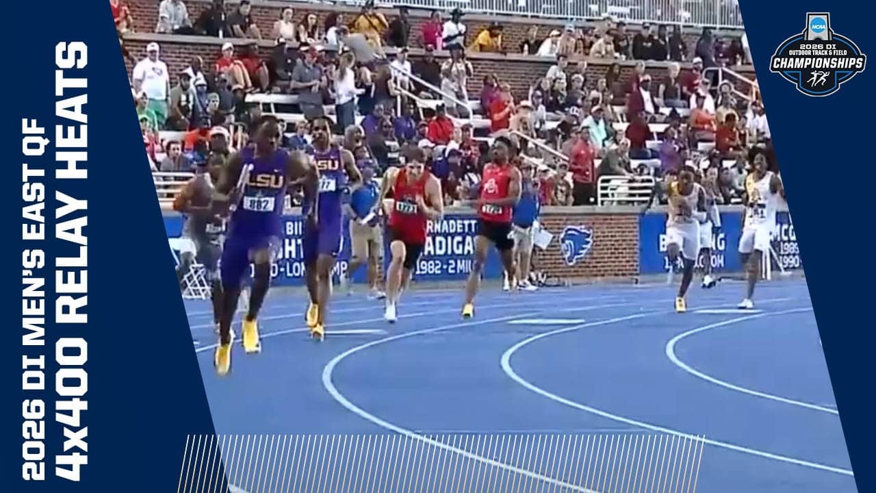 Every men's 4x400 meter relay heat from the 2026 NCAA Division I East First Round track & field meet