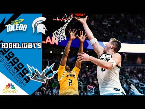 Toledo vs. No. 9 Michigan State | COLLEGE BASKETBALL HIGHLIGHTS | 12/16/25 | NBC Sports