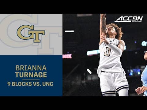 GT's Brianna Turnage 9 Blocks vs. UNC