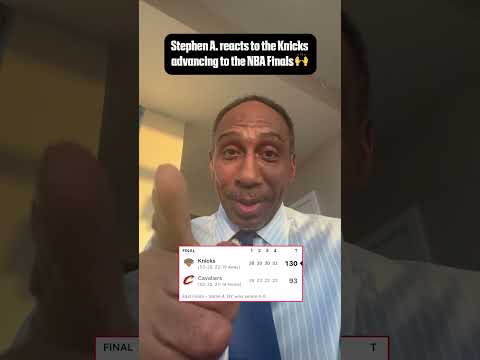 Stephen A. Smith is HYPED after the Knicks advance to the NBA Finals 👏 (via stephenasmith/X)