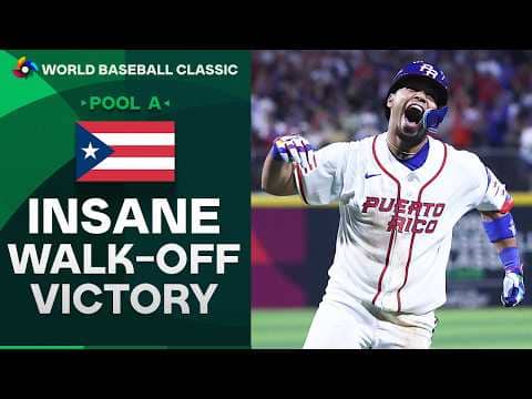 FULL AT-BAT: Puerto Rico WALKS IT OFF against Panama in an epic COMEBACK WIN! (Celebration included)
