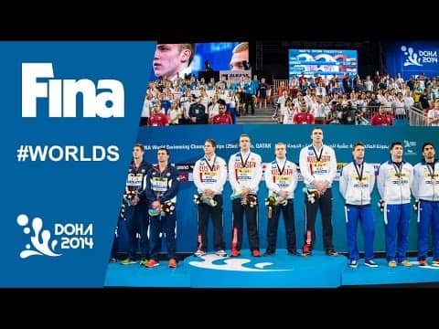 Sergei Fesikov | Interview (4x50m Freestyle) | 2014 FINA World Swimming Championships Doha
