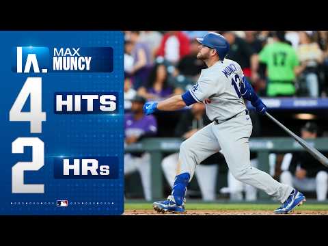 Have a GAME! Max Muncy reaches base FIVE TIMES with 4  HITS and 2 HRS! 😮🔥 | MLB Highlights