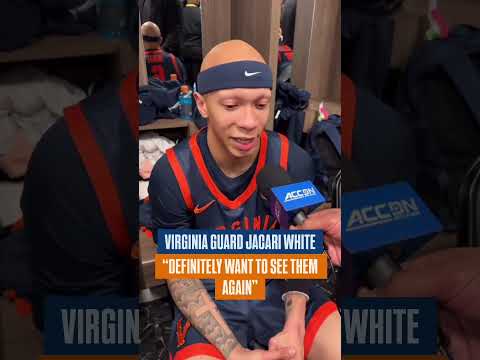 UVA guard Jacari White after the Hoos win over Miami to move into the ACC Tournament Championship🗣️
