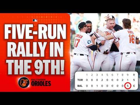 FULL COMEBACK: Pete Alonso caps off Orioles' FIVE-RUN rally in the 9th with a walk-off hit 🐻‍❄️🔥