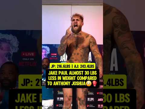 Jake Paul almost 30LBS LESS than AJ👀 (@Most_Valuable_Promotions )