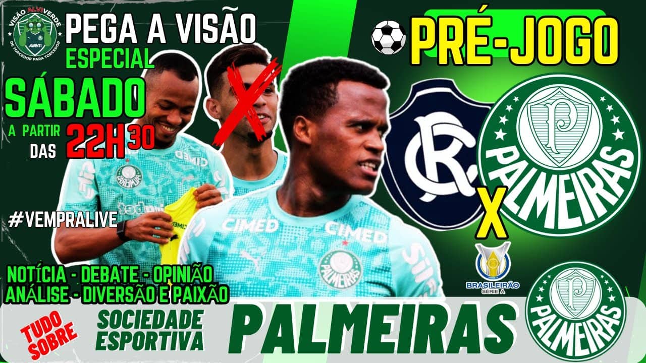 🚨#AOVIVO - LIVE ESPECIAL DE SÁBADO: PRÉ-JOGO REMO X PALMEIRAS | NOTÍCIAS DO VERDÃO