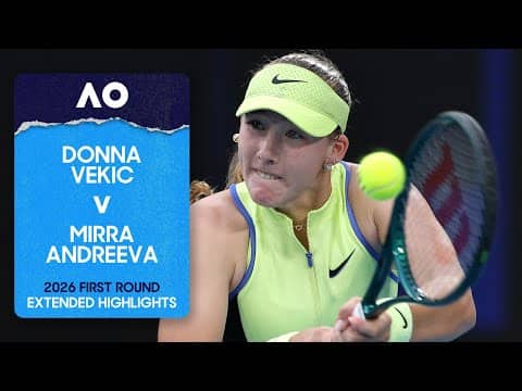 Donna Vekic v Mirra Andreeva Extended Highlights | Australian Open 2026 First Round