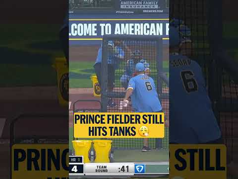 He's still got it! The Brewers are holding an alumni HR Derby, and Prince Fielder is hitting TANKS 💪