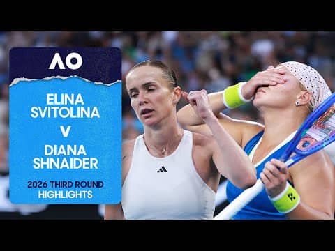 Elina Svitolina v Diana Shnaider Highlights | Australian Open 2026 Third Round