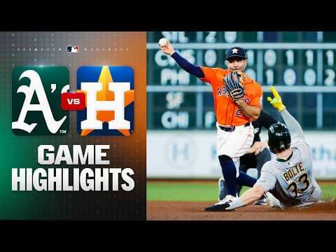 A's vs. Astros Game Highlights (6/5/26) | MLB Highlights