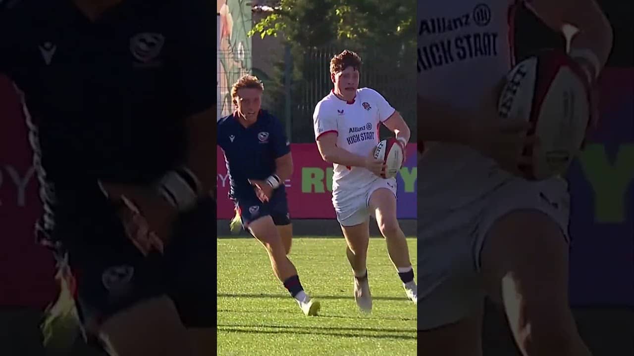 Nick Lilley races down the wing to score for England U20 Men 🚀