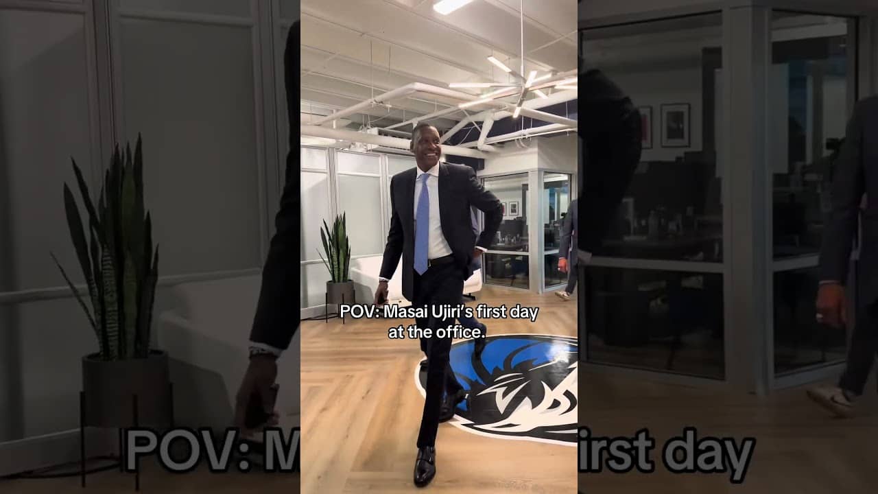 Welcoming our Team President, Masai Ujiri 🙌 #dallasmavericks #nba #basketball
