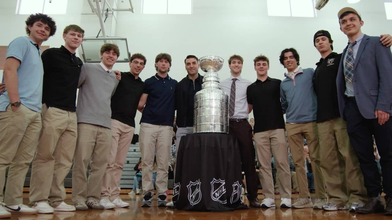 Bergeron's surprise visit with Blackstone Valley Co-op team