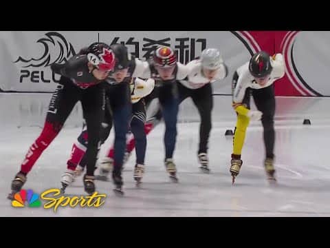 Canada's Courtney Sarault holds on to win women's 1500m at ISU Short Track World Tour | NBC Sports