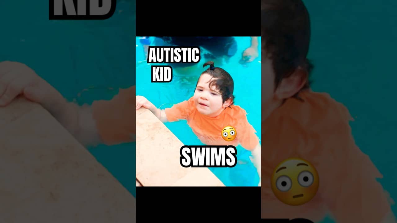 IMPRESSIVE AUTISTIC KID LEARNS TO FLOAT BY HIMSELF