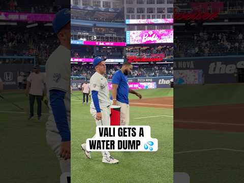 Brandon Valenzuela’s big blast deserved a big splash! #MLB #Toronto #BlueJays