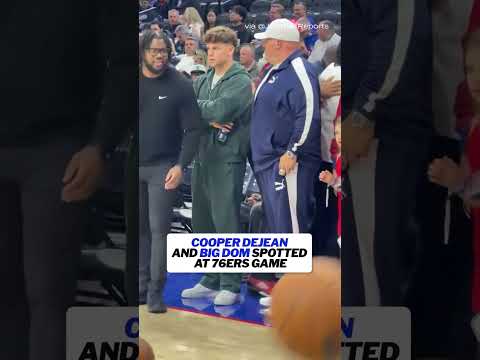 Cooper DeJean and Big Dom took in a Sixers game #shorts