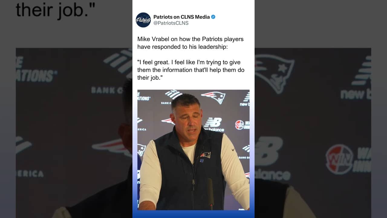 Mike Vrabel on how Patriots players have responded to his leadership #patriots