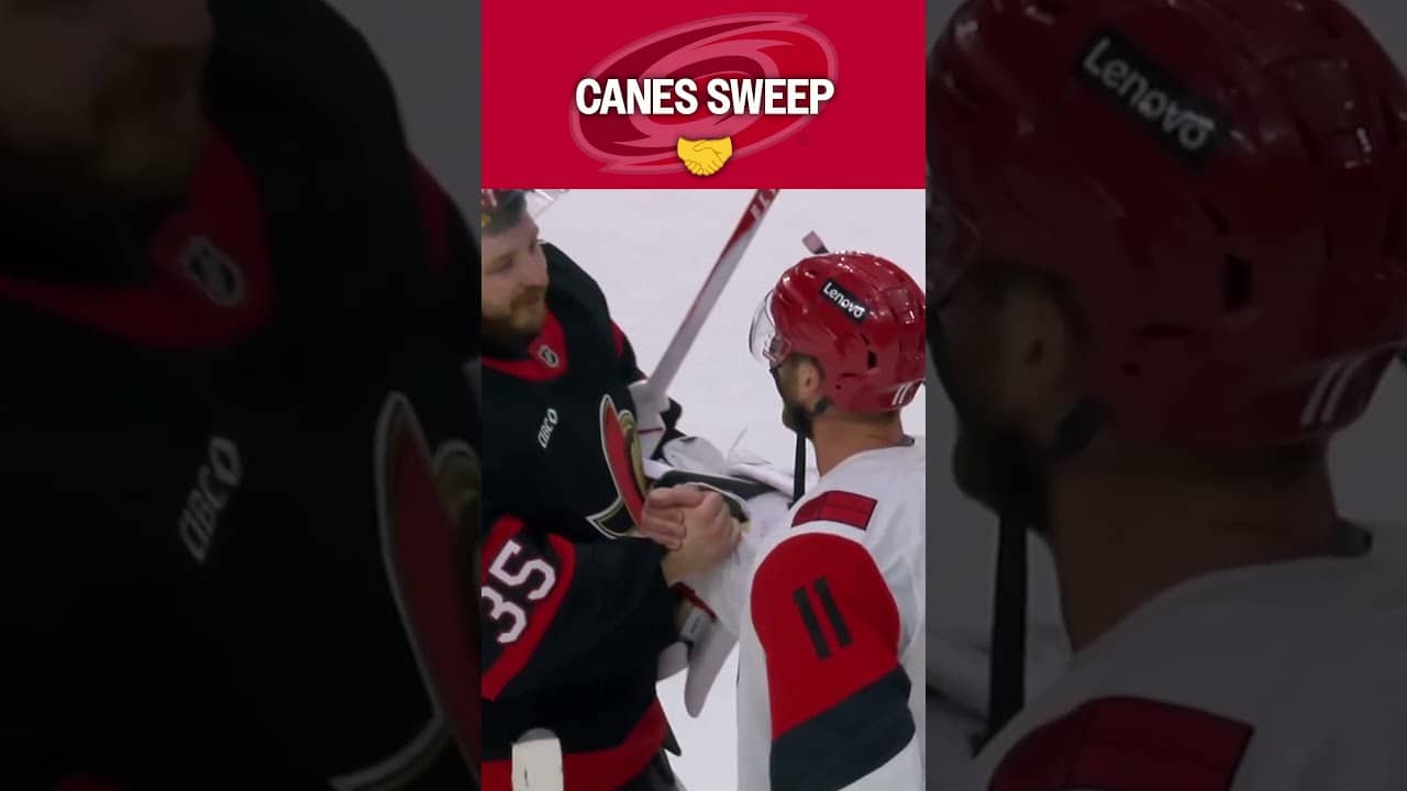 Respect at the End 🤝 Hurricanes Sweep Ottawa #nhl #highlights #shorts