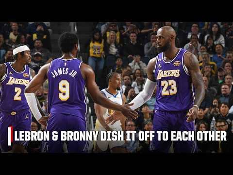 LeBron & Bronny connect for historic father-son assists in same game 🔥 | NBA on ESPN