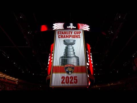 The Panthers raise the Banner! 🌴😻🏆