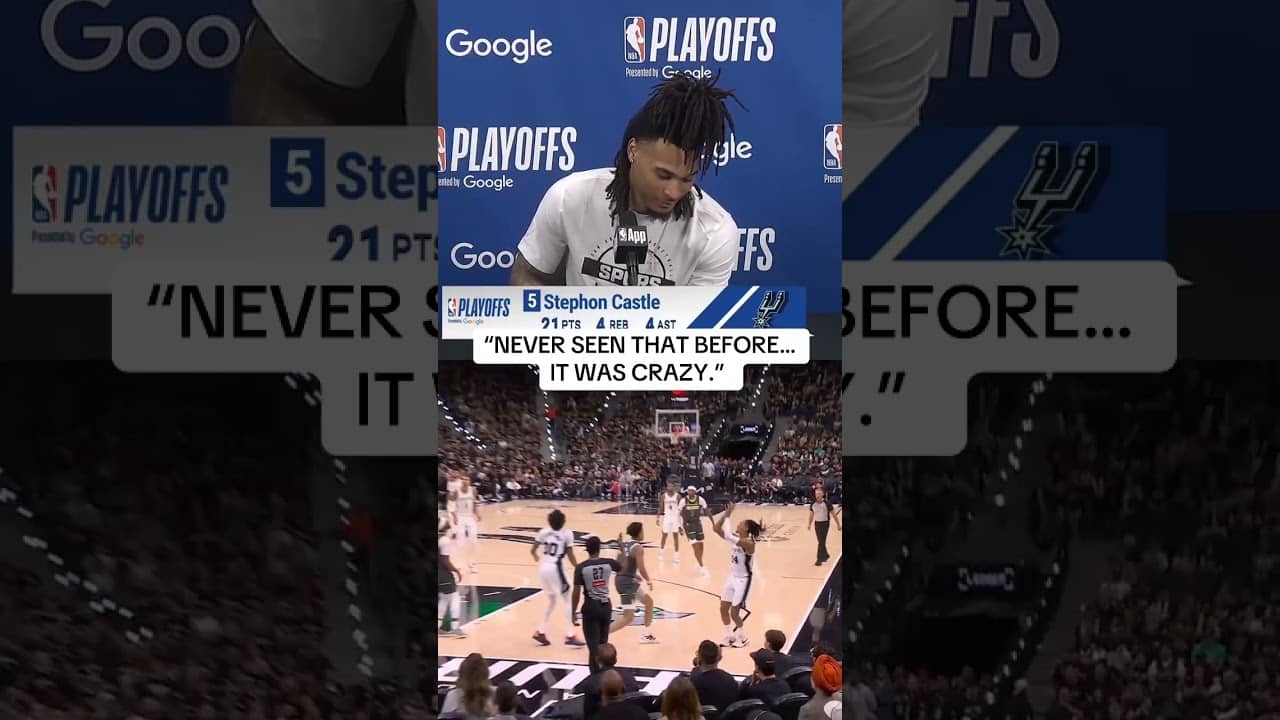 Stephon Castle on Devin Vassell’s no-dip three