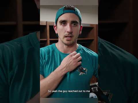 Matching hats courtesy of Alex Nedeljkovic. 🧢  #hockey #nhl #sharks