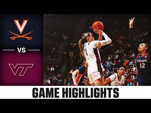 Virginia vs. Virginia Tech Highlights | 2025-26 ACC Women's Basketball