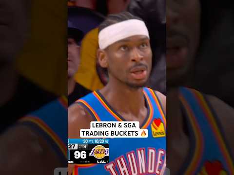 LeBron and SGA going bucket for bucket with the game on the line 🔥