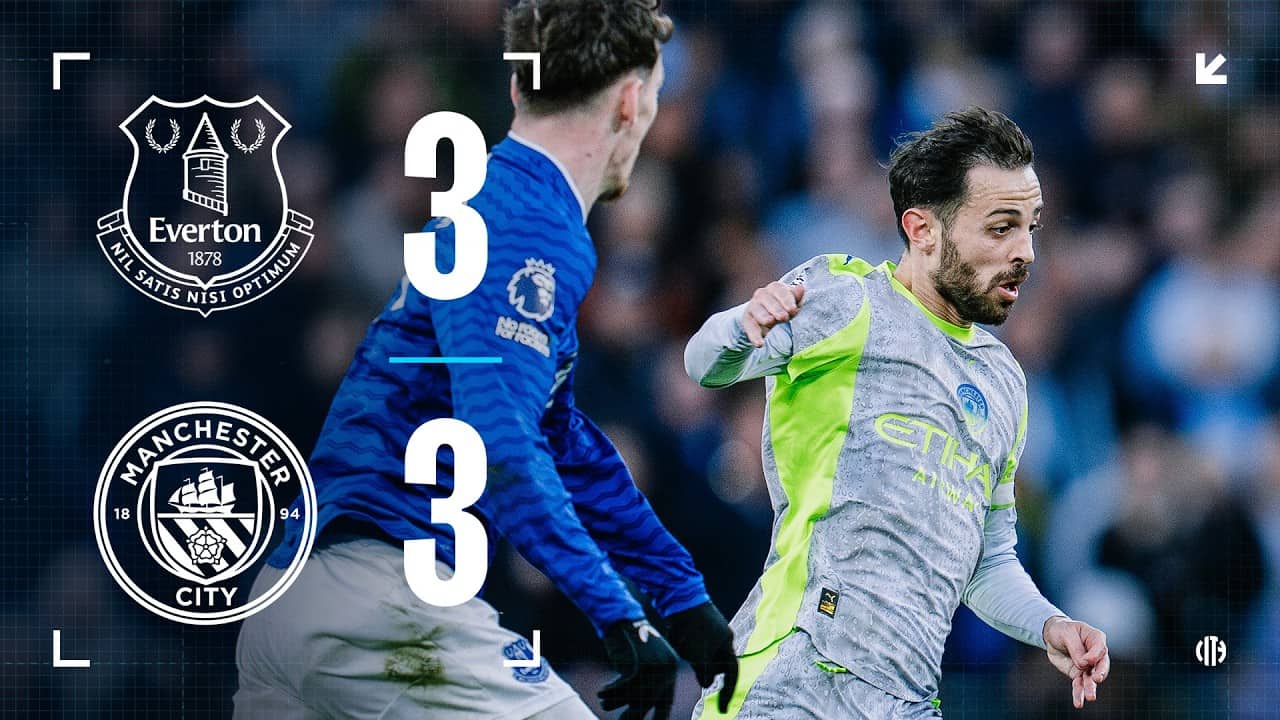 HIGHLIGHTS! Everton 3-3 Man City | Doku rescues point in thriller at Everton | Premier League