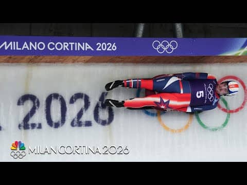 USA's Gustafson and Greiner have bumpy second luge runs | Winter Olympics 2026 | NBC Sports