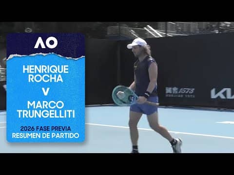 Henrique Rocha v Marco Trungelliti Resumen con IA | Australian Open 2026 Fase Previa
